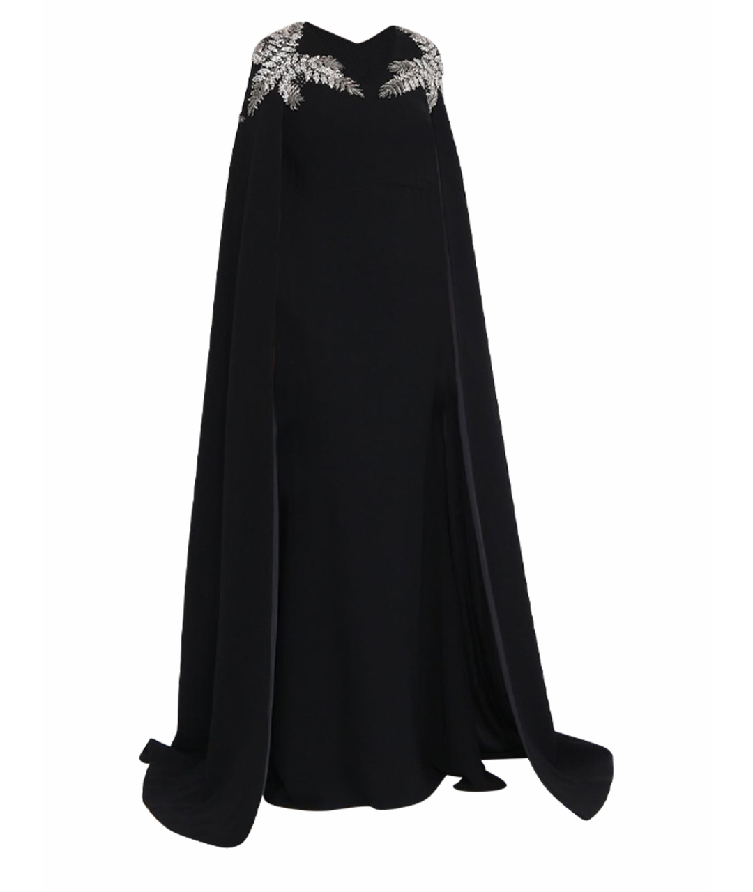 RHEA COSTA Черное креповое вечернее платье, фото 1