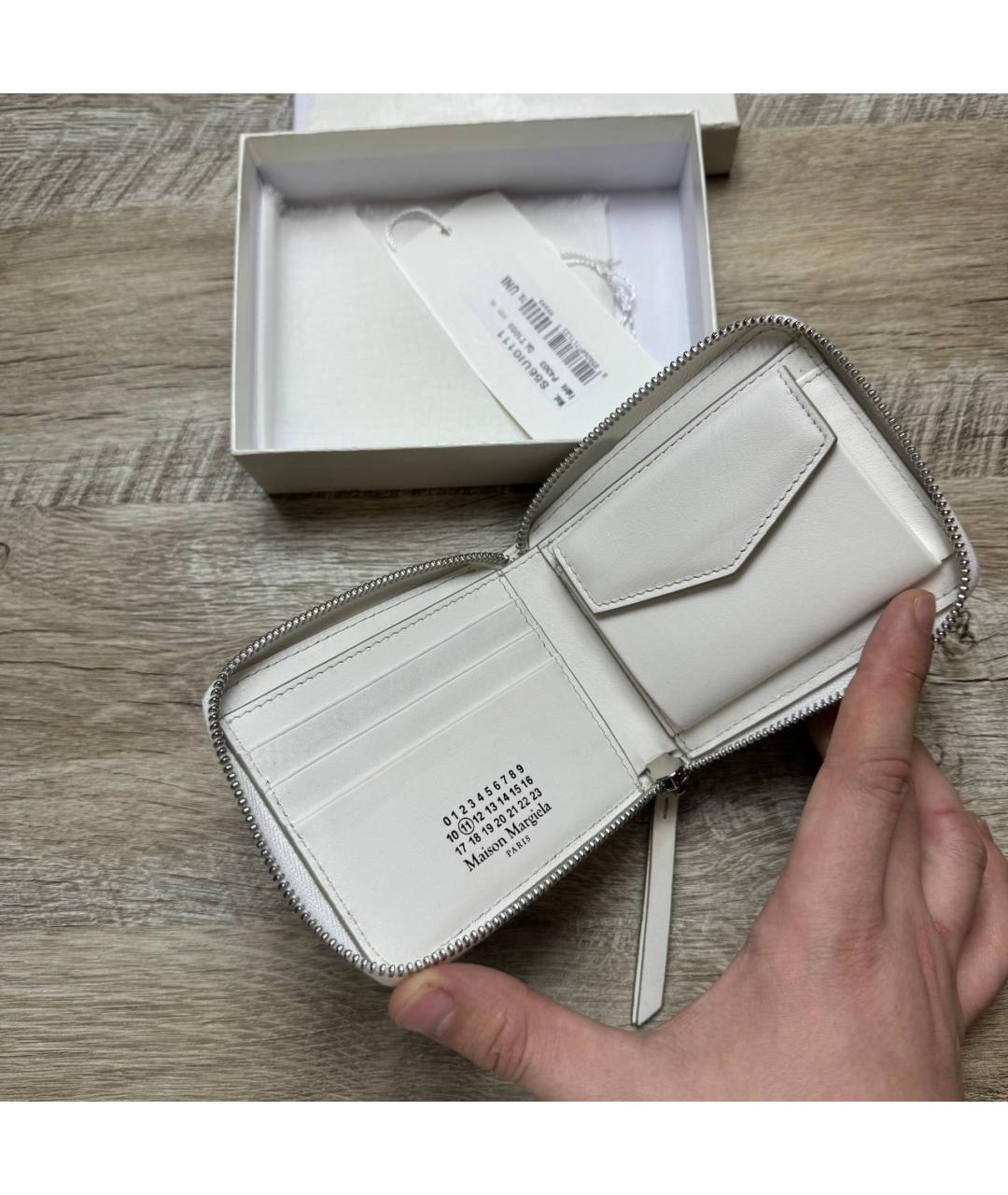 MAISON MARGIELA Белый кожаный кошелек, фото 6