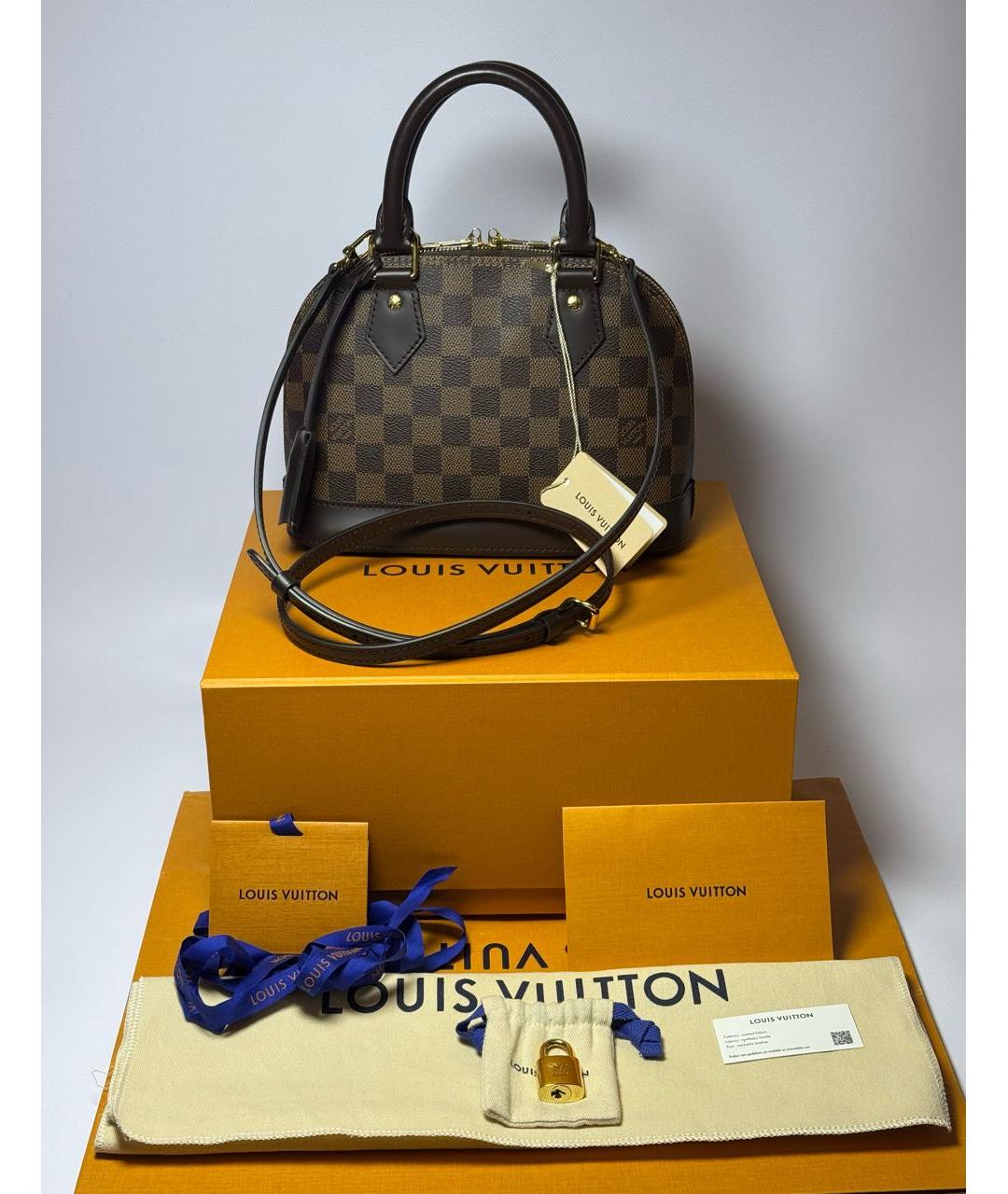 LOUIS VUITTON Коричневая сумка с короткими ручками, фото 5