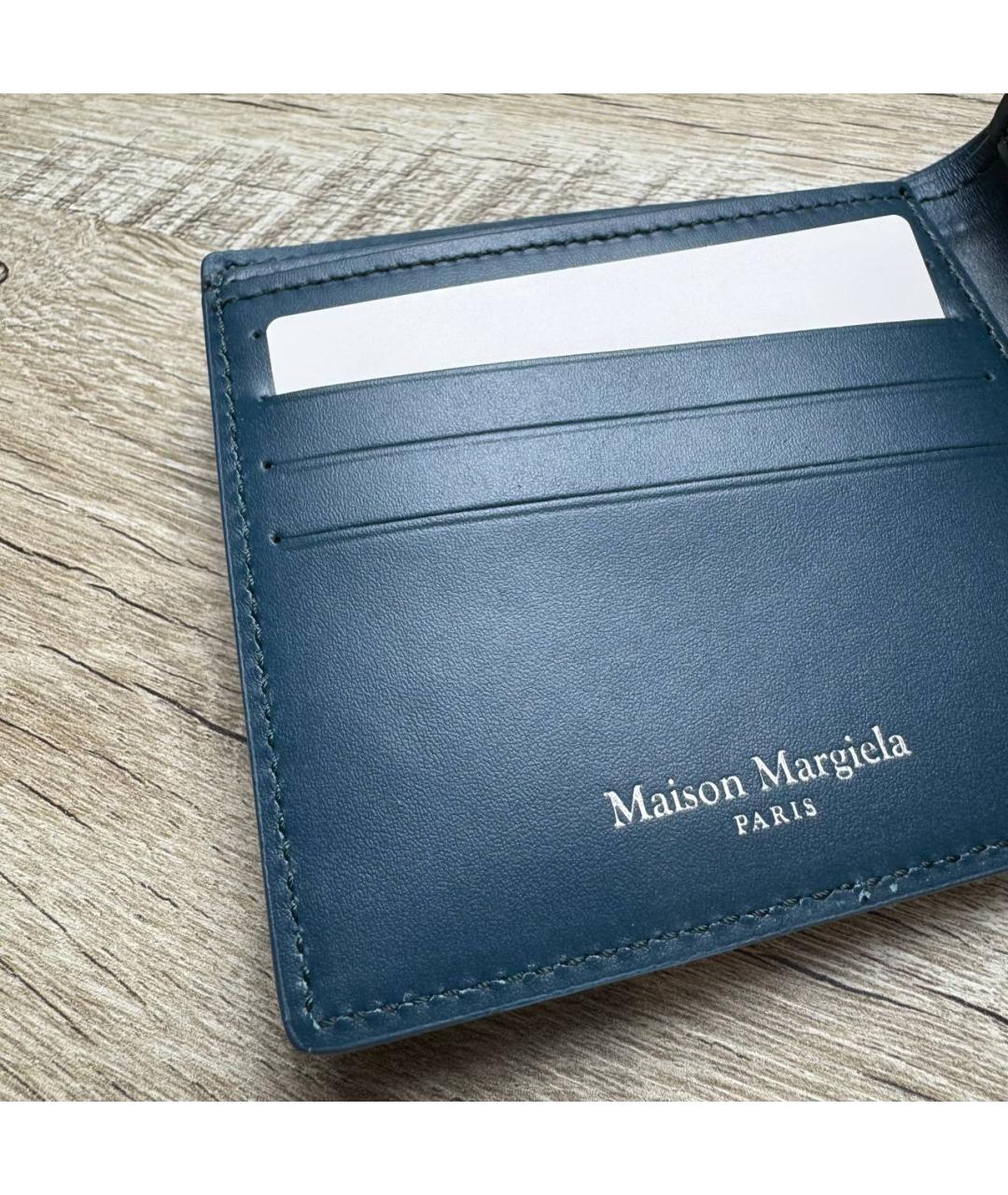 MAISON MARGIELA Синий кожаный кошелек, фото 7