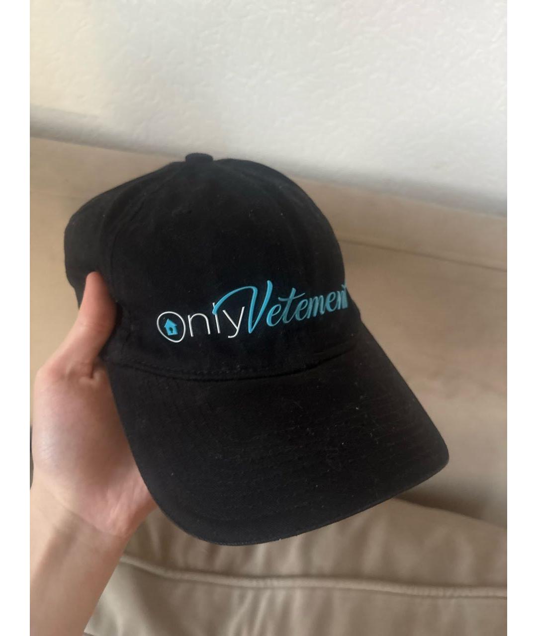VETEMENTS Черная хлопковая кепка/бейсболка, фото 4