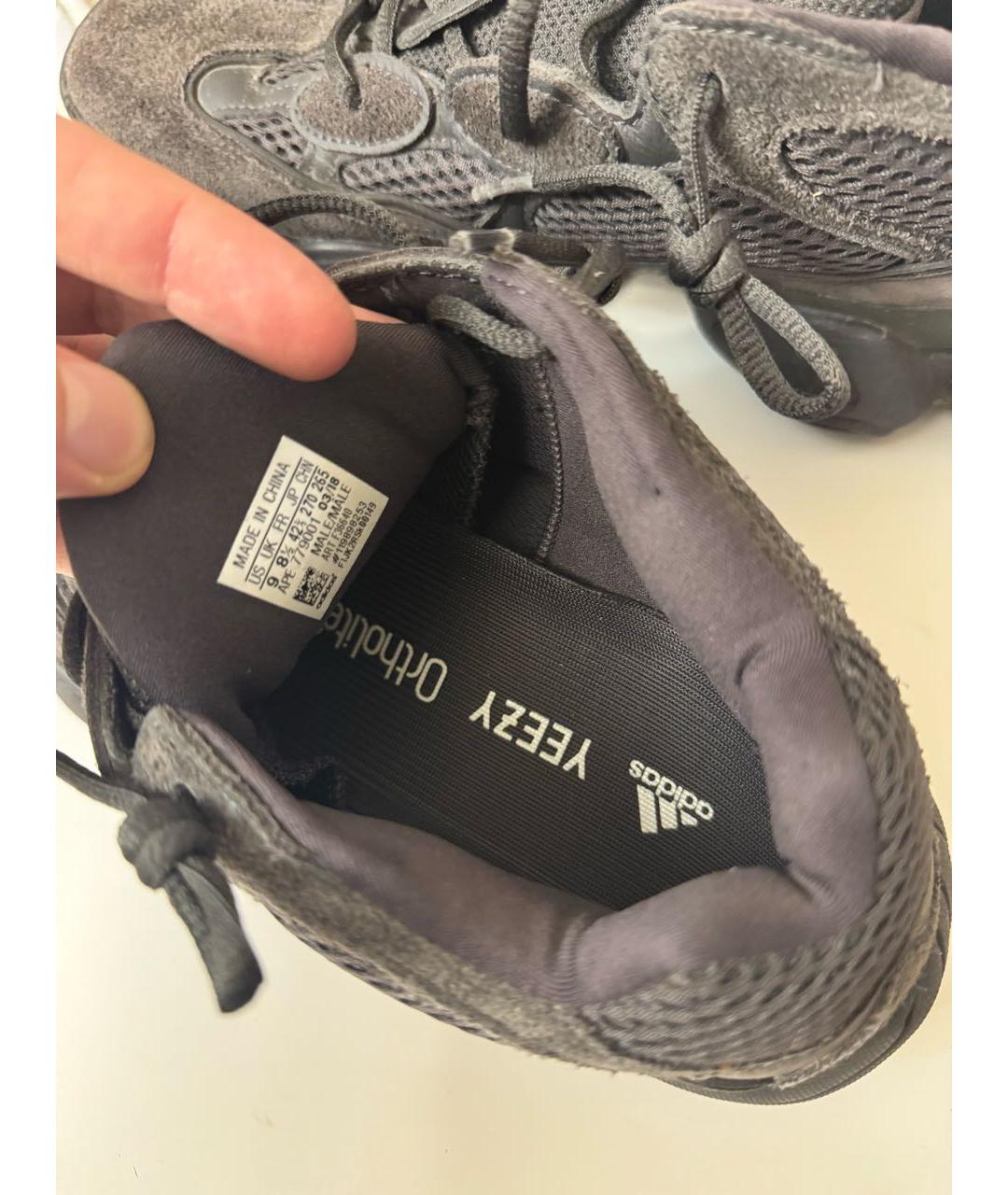 ADIDAS YEEZY Черные низкие кроссовки / кеды, фото 3