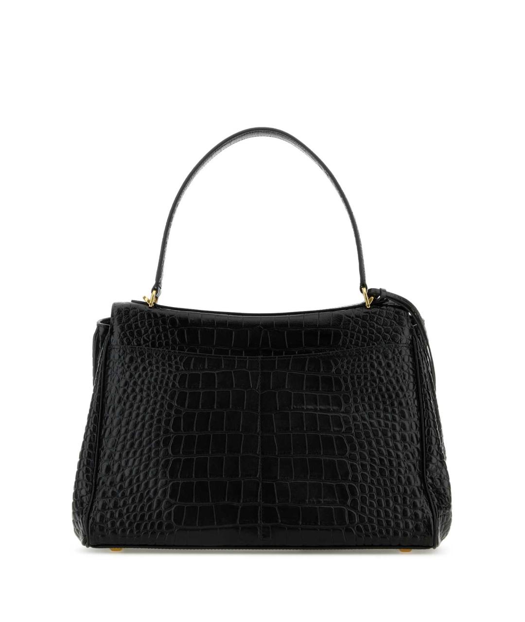 BALENCIAGA Черная кожаная сумка с короткими ручками, фото 2