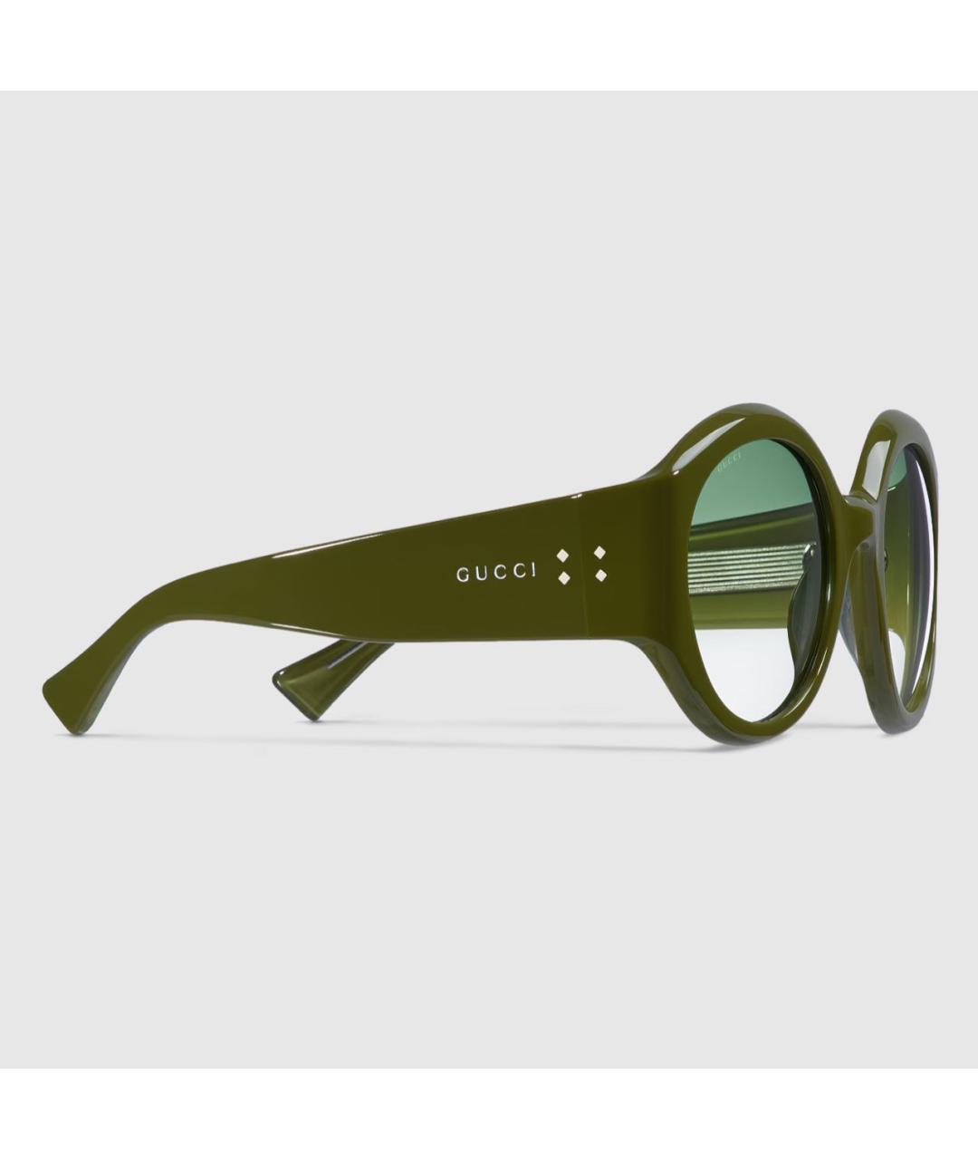 GUCCI Зеленые пластиковые солнцезащитные очки, фото 2