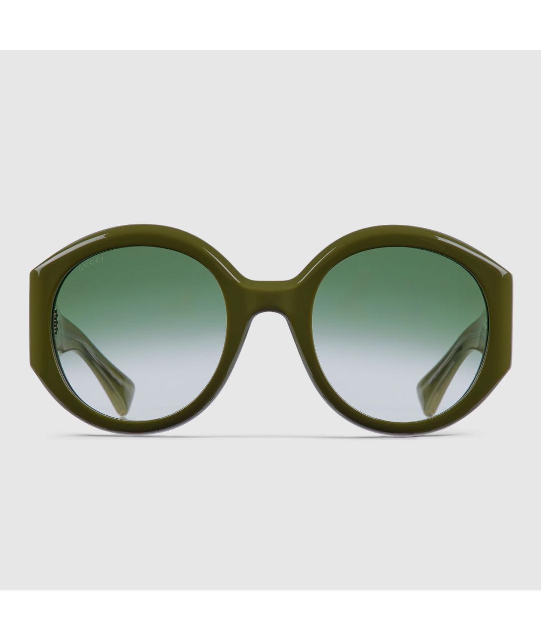 GUCCI Зеленые пластиковые солнцезащитные очки, фото 5