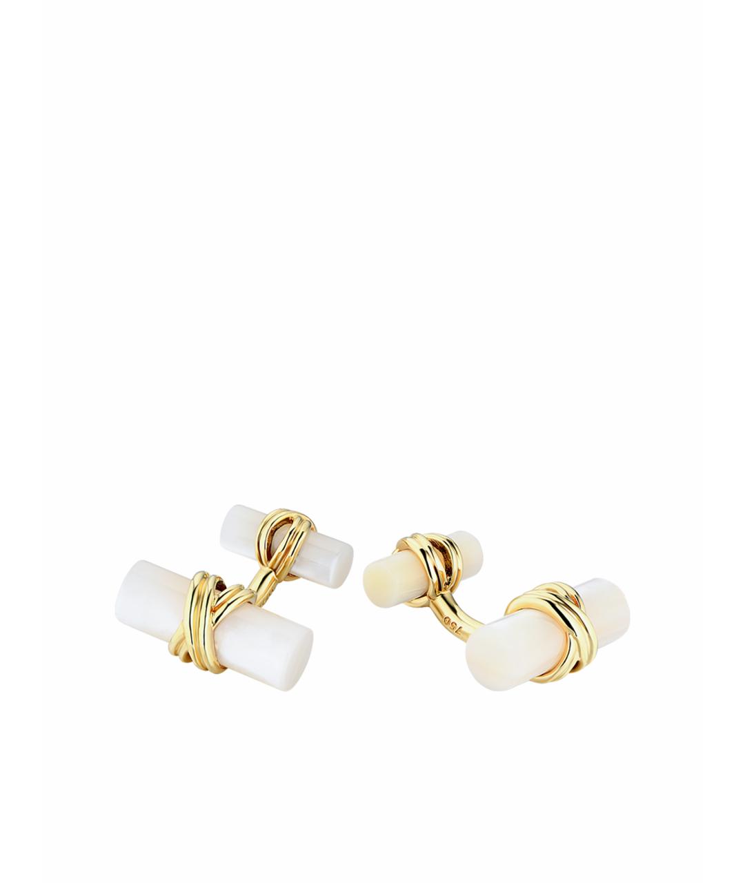 TIFFANY&CO Белые запонки из желтого золота, фото 1