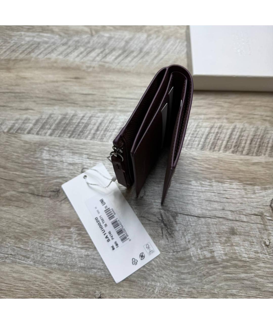 MAISON MARGIELA Коричневый кожаный кошелек, фото 8