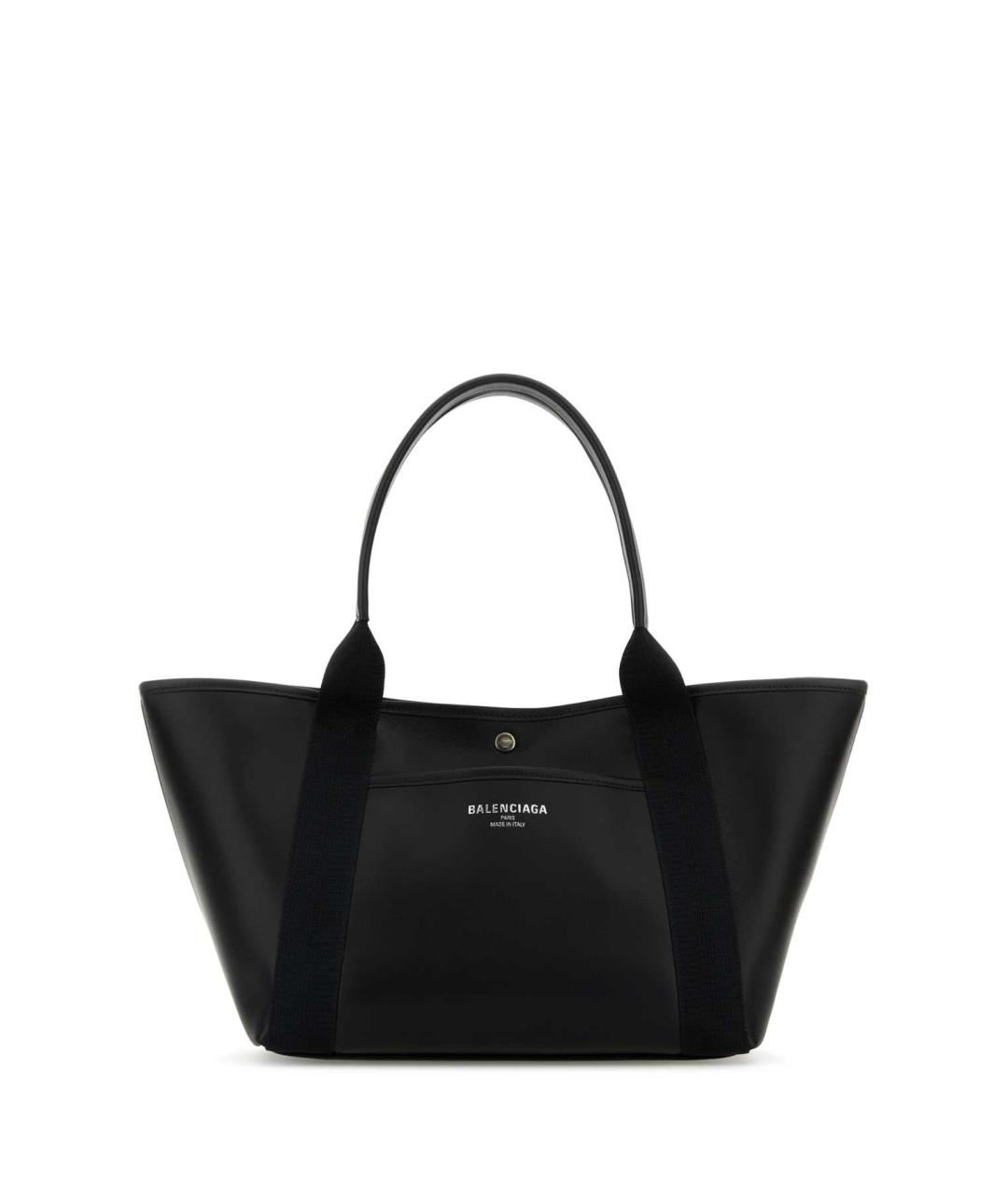 BALENCIAGA Черная кожаная сумка тоут, фото 1