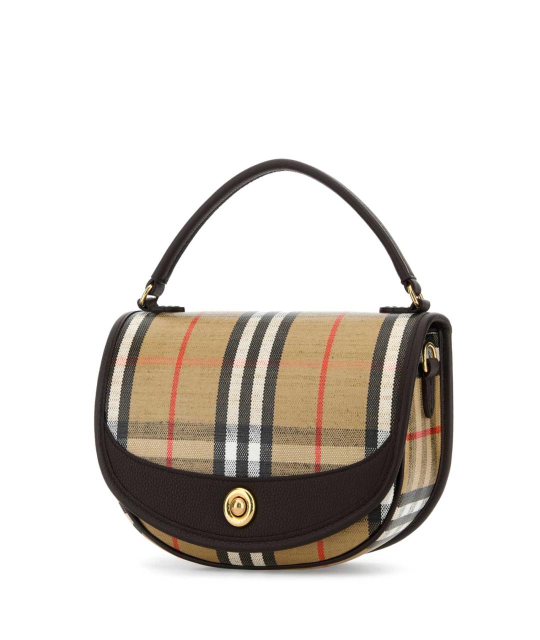 BURBERRY Бежевая хлопковая сумка с короткими ручками, фото 2