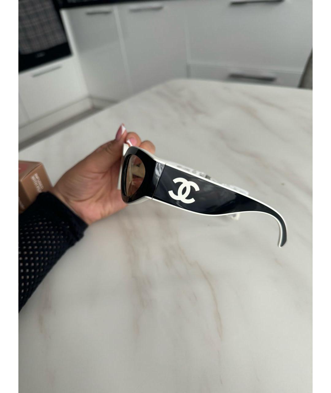 CHANEL Черные пластиковые солнцезащитные очки, фото 2