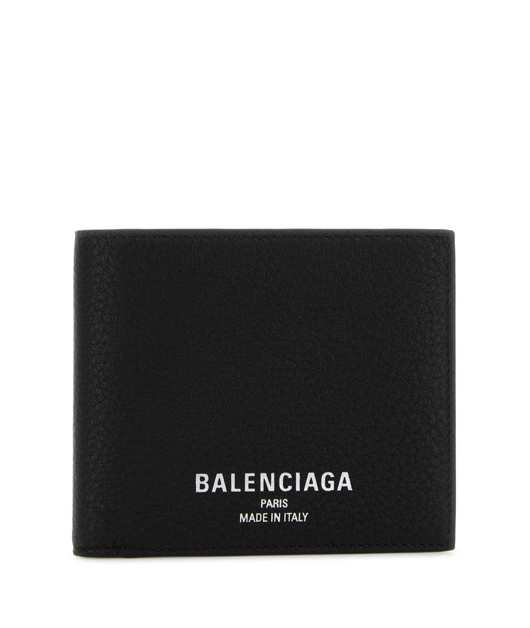 BALENCIAGA Черный кожаный кошелек, фото 1