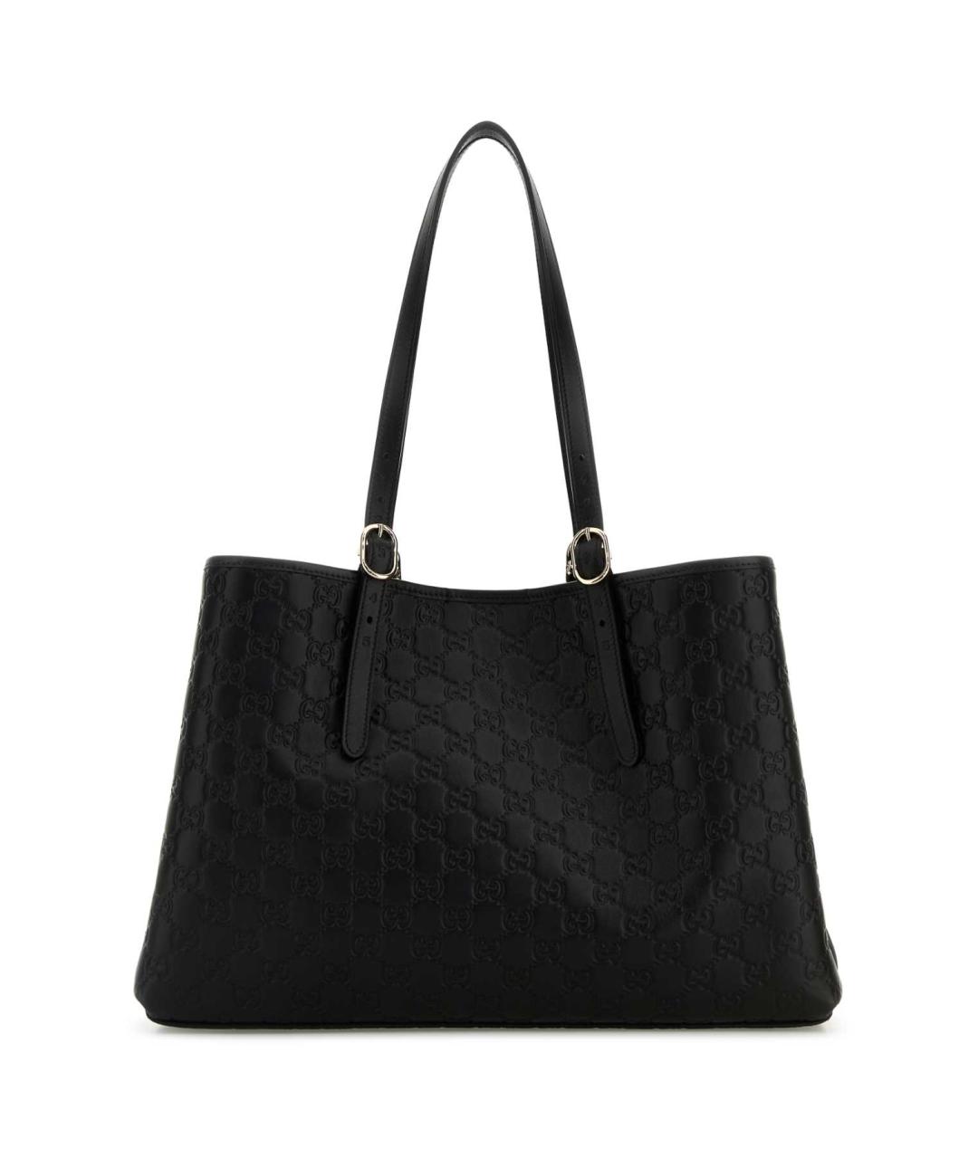 GUCCI Черная кожаная сумка тоут, фото 3