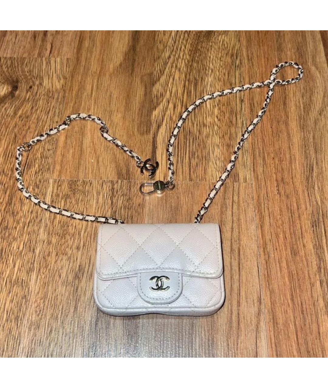 CHANEL Бежевая кожаная поясная сумка, фото 6