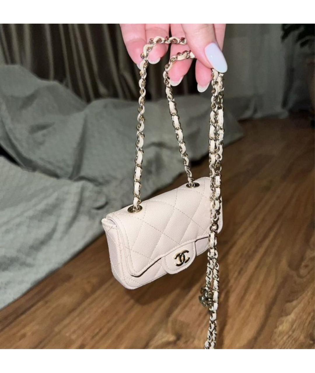 CHANEL Бежевая кожаная поясная сумка, фото 4