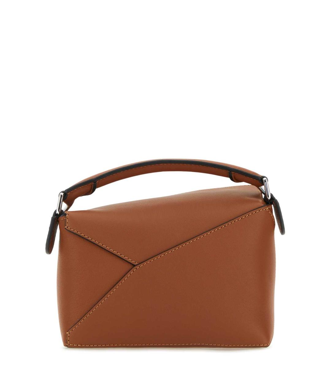 LOEWE Коричневая кожаная сумка с короткими ручками, фото 3