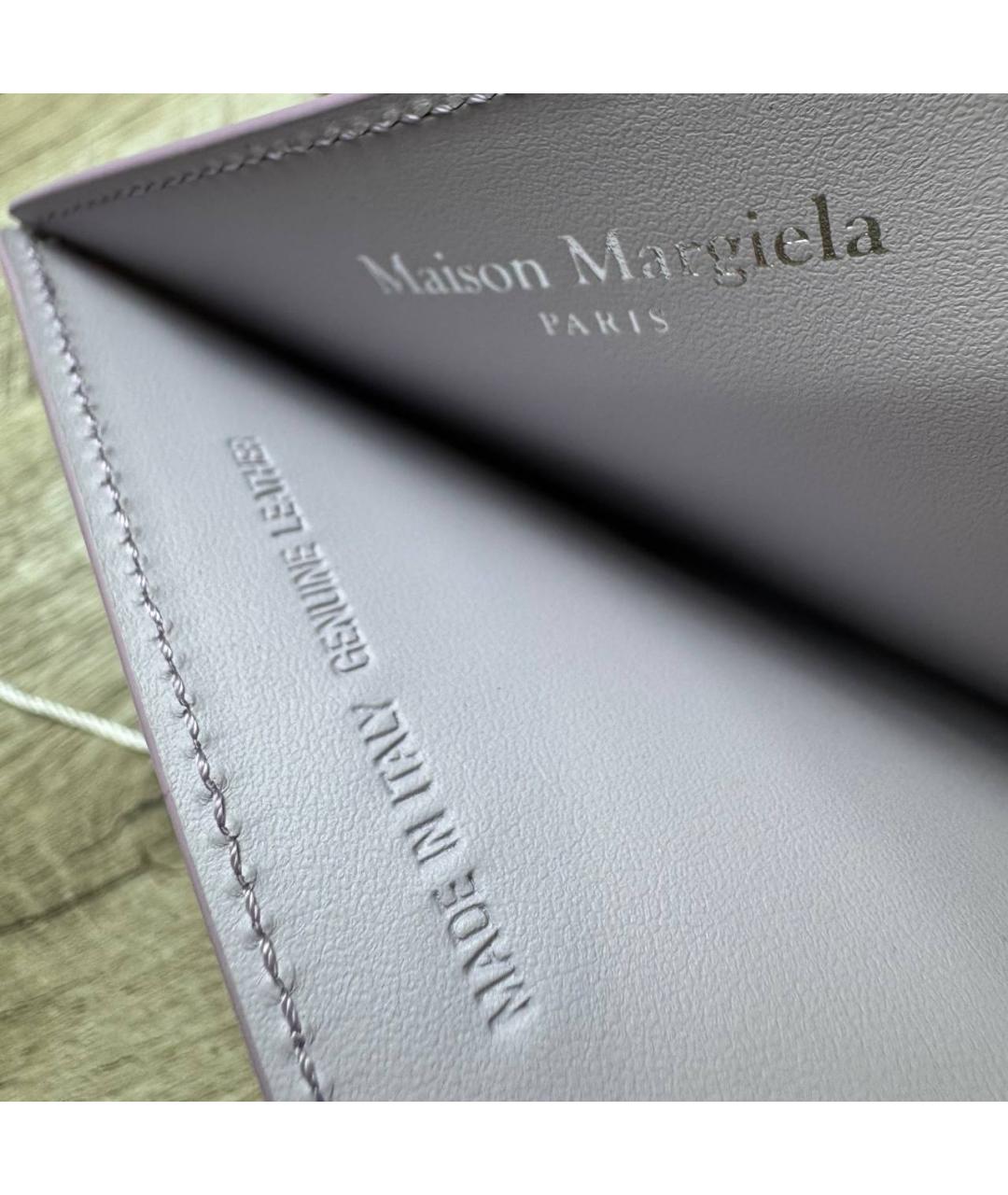 MAISON MARGIELA Фиолетовый кожаный кардхолдер, фото 6