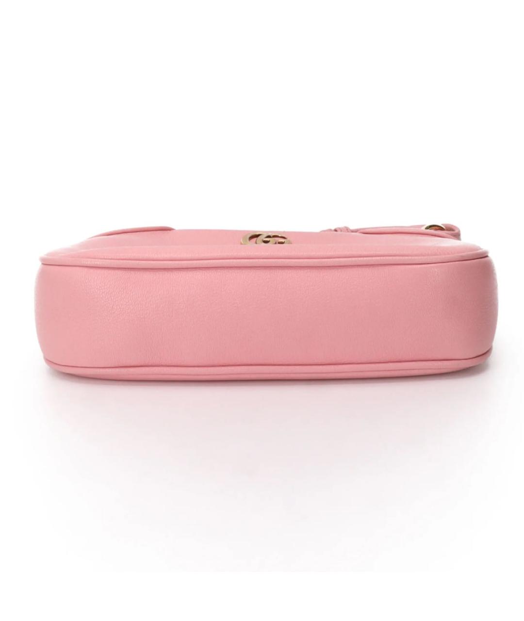 GUCCI Розовая кожаная сумка с короткими ручками, фото 5