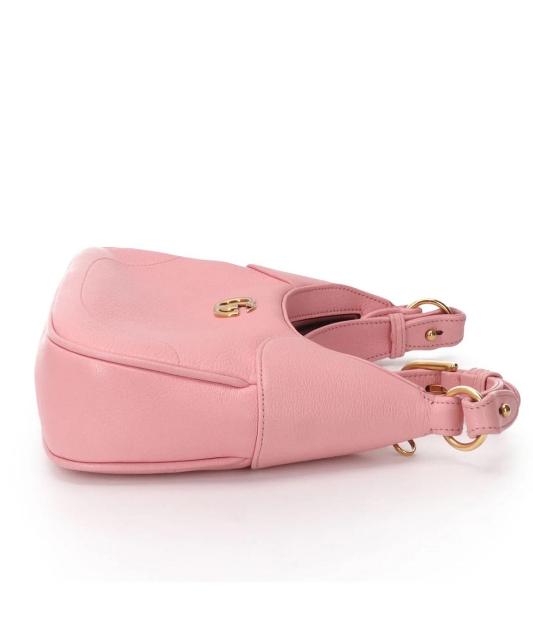 GUCCI Розовая кожаная сумка с короткими ручками, фото 4