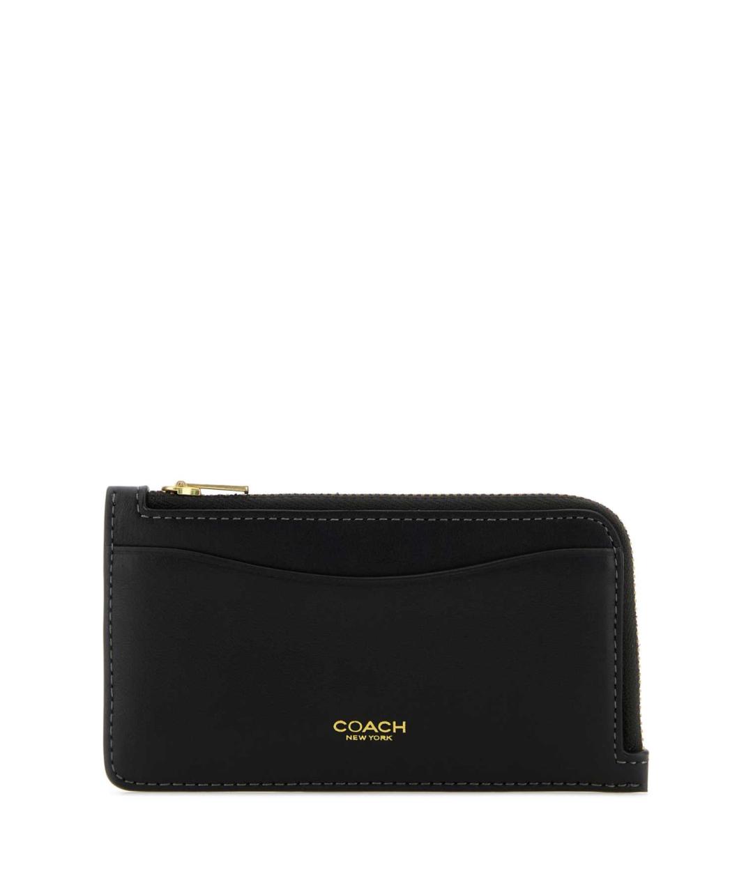 COACH Черный кожаный кошелек, фото 1