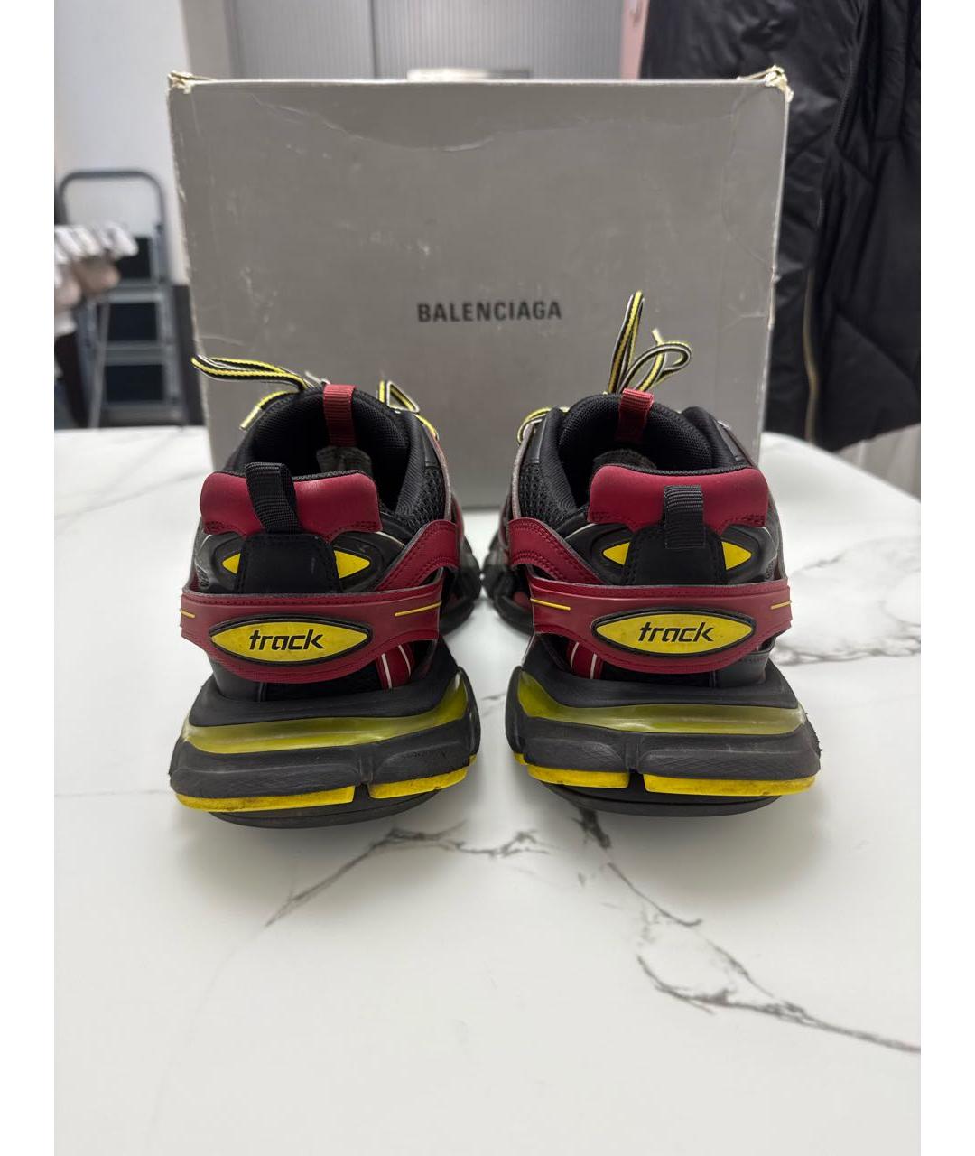 BALENCIAGA Бордовые низкие кроссовки / кеды, фото 4
