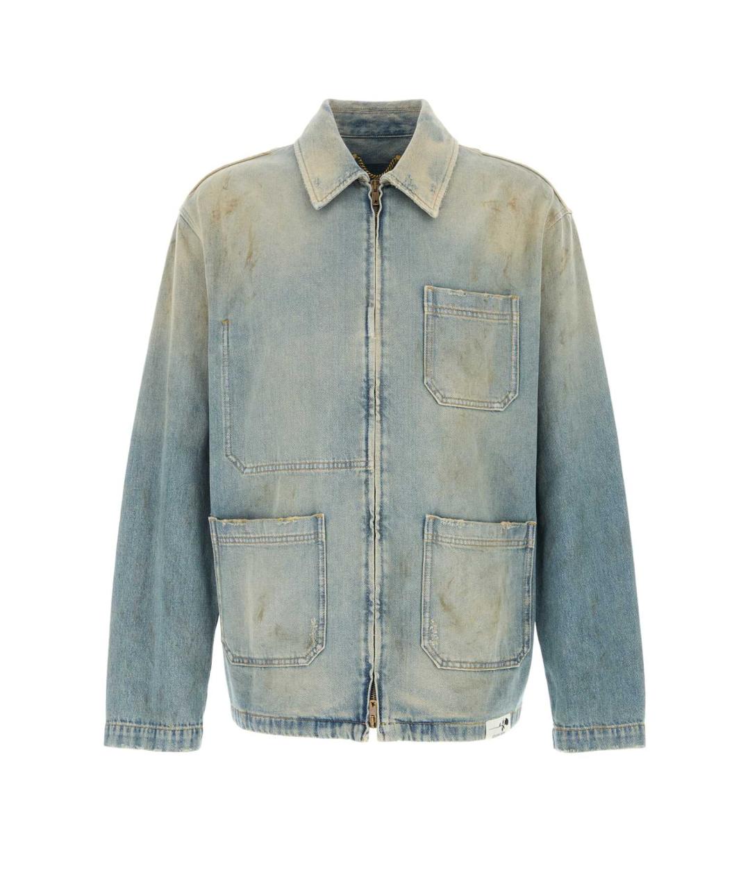 GOLDEN GOOSE DELUXE BRAND Голубая хлопковая куртка, фото 1