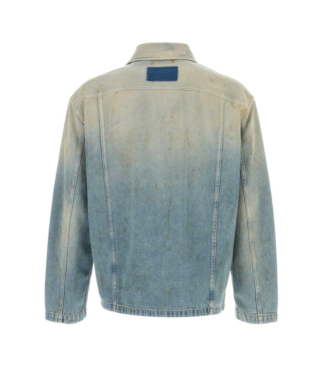 GOLDEN GOOSE DELUXE BRAND Голубая хлопковая куртка, фото 2