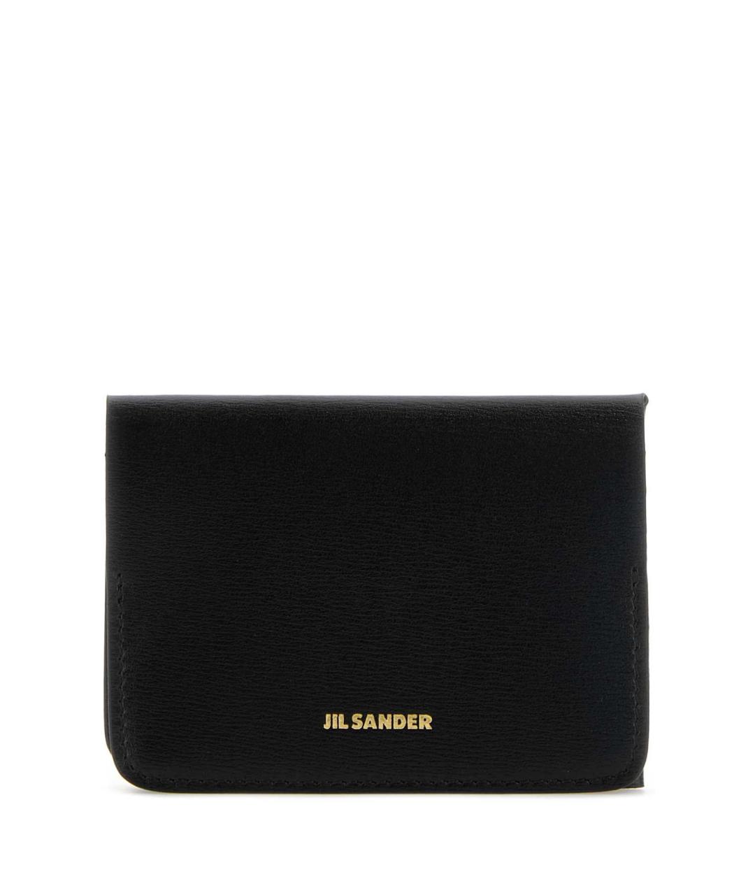 JIL SANDER Черный кожаный кошелек, фото 1