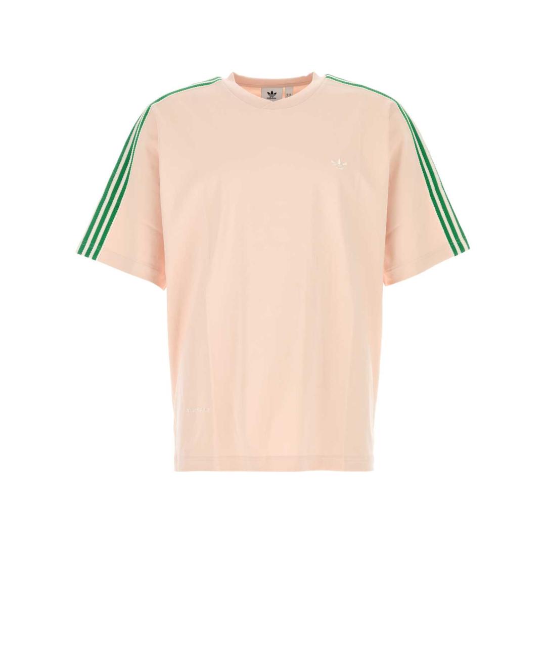 ADIDAS Розовая хлопковая футболка, фото 1