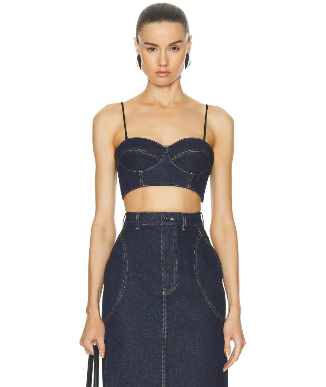 ALAIA Темно-синий корсет, фото 6