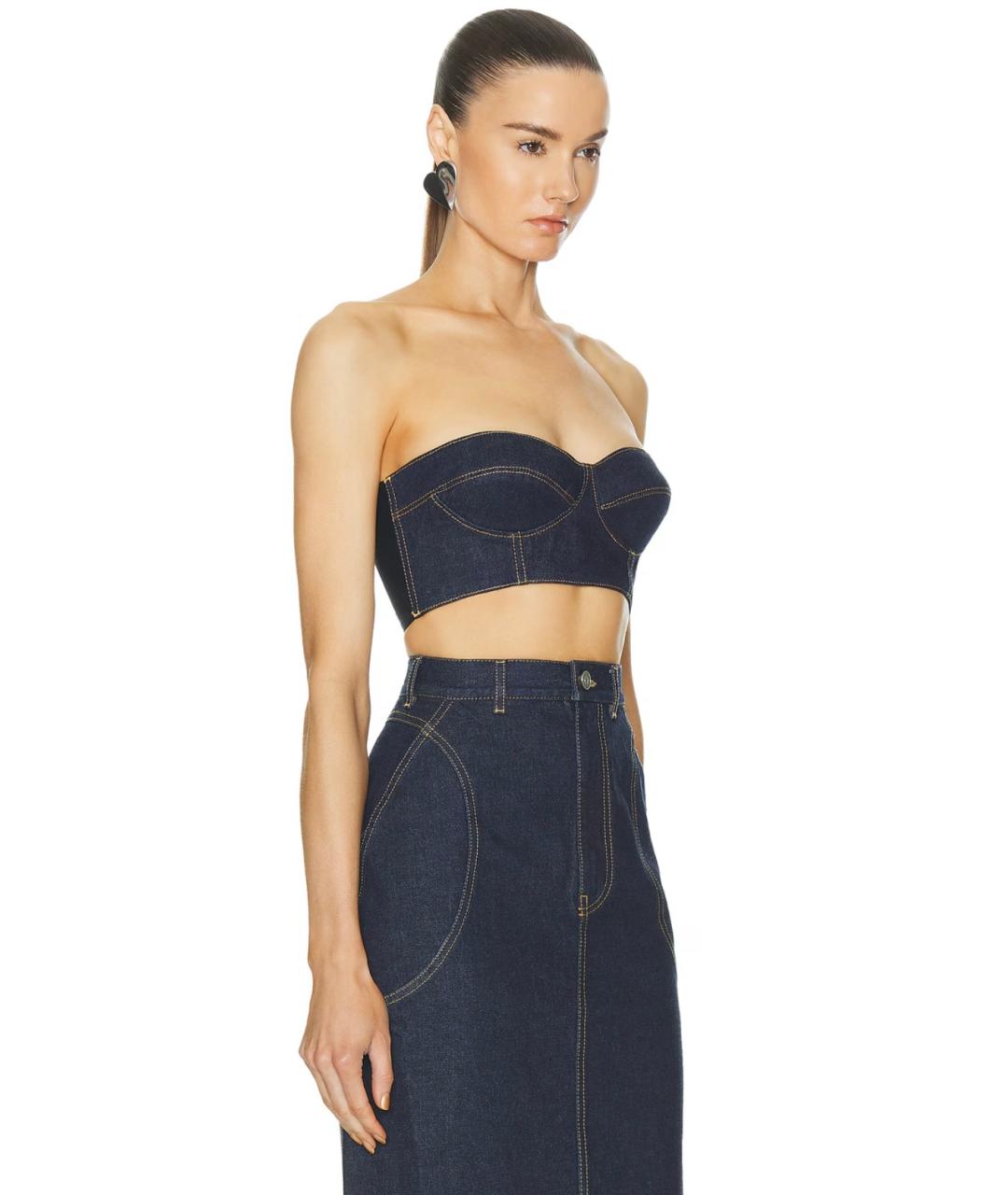 ALAIA Темно-синий корсет, фото 8