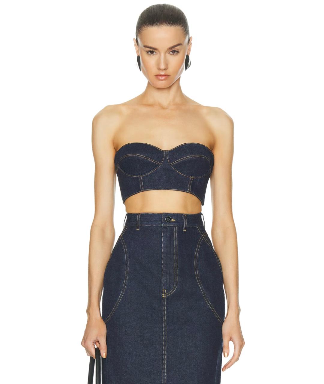 ALAIA Темно-синий корсет, фото 7