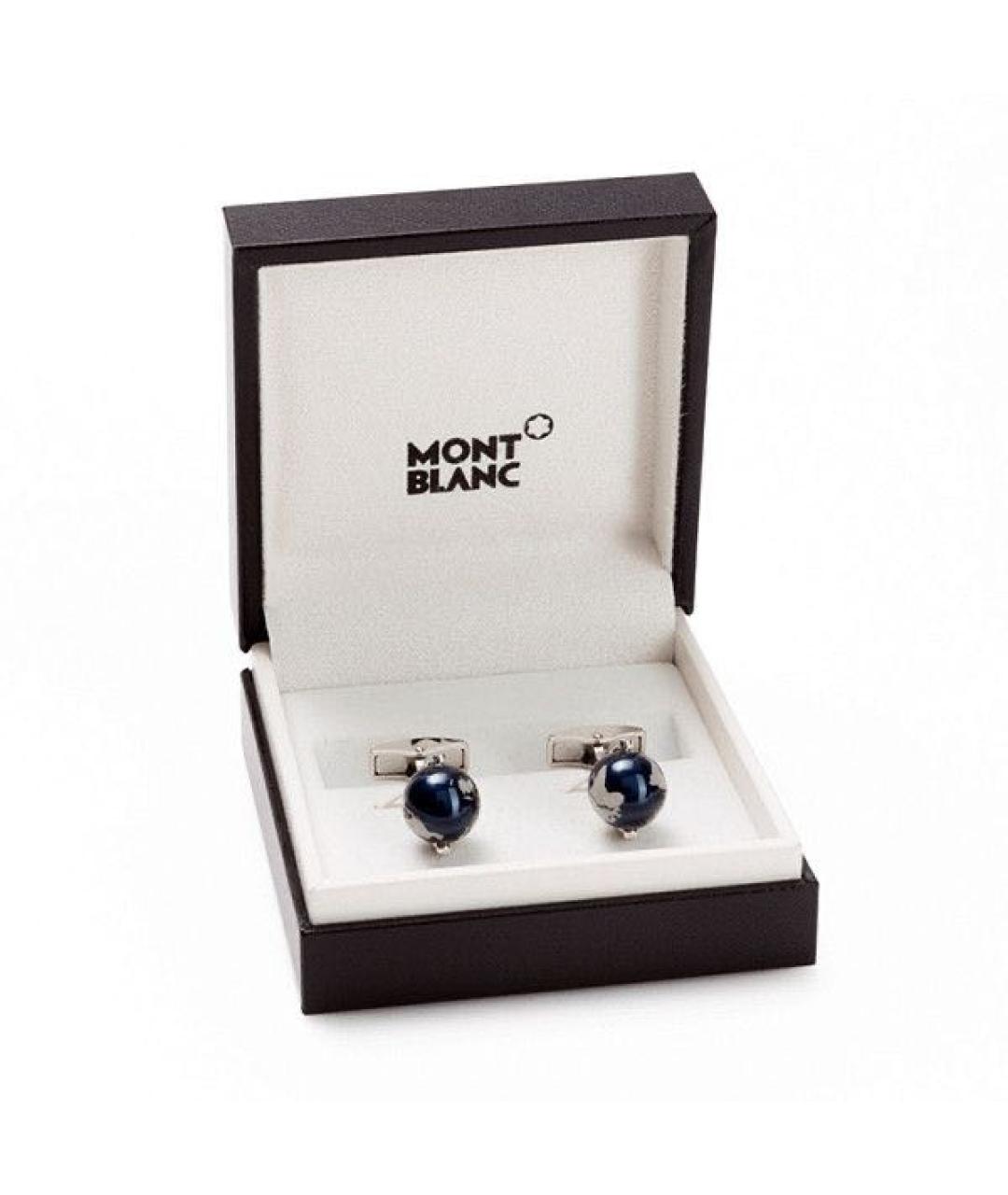 MONTBLANC Антрацитовые латунные запонки, фото 4