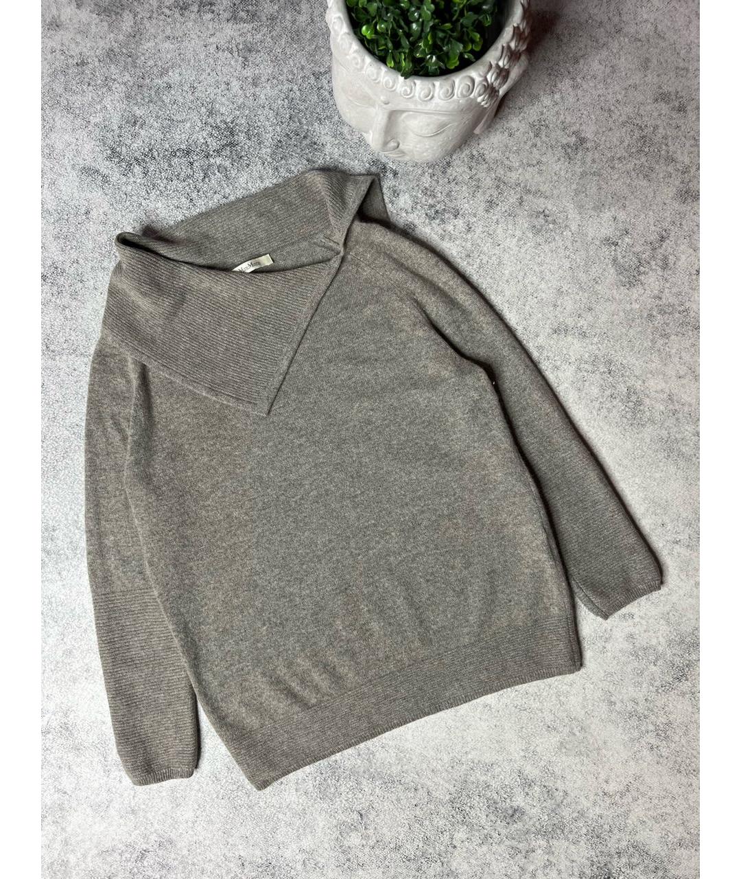 MAX MARA Серый кашемировый джемпер / свитер, фото 7