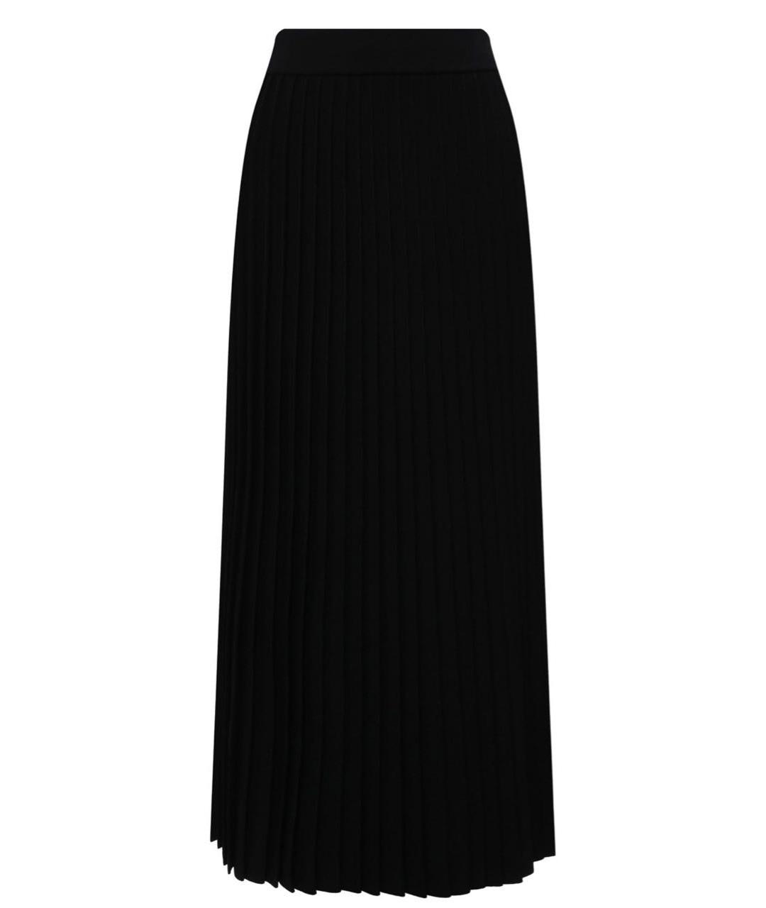 BALENCIAGA Черная вискозная юбка миди, фото 2