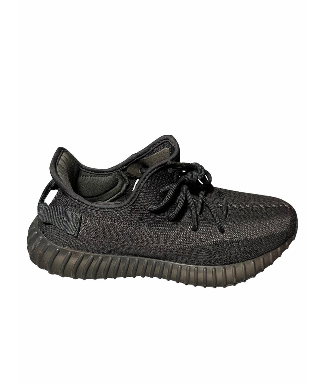 ADIDAS YEEZY Черные синтетические низкие кроссовки / кеды, фото 1