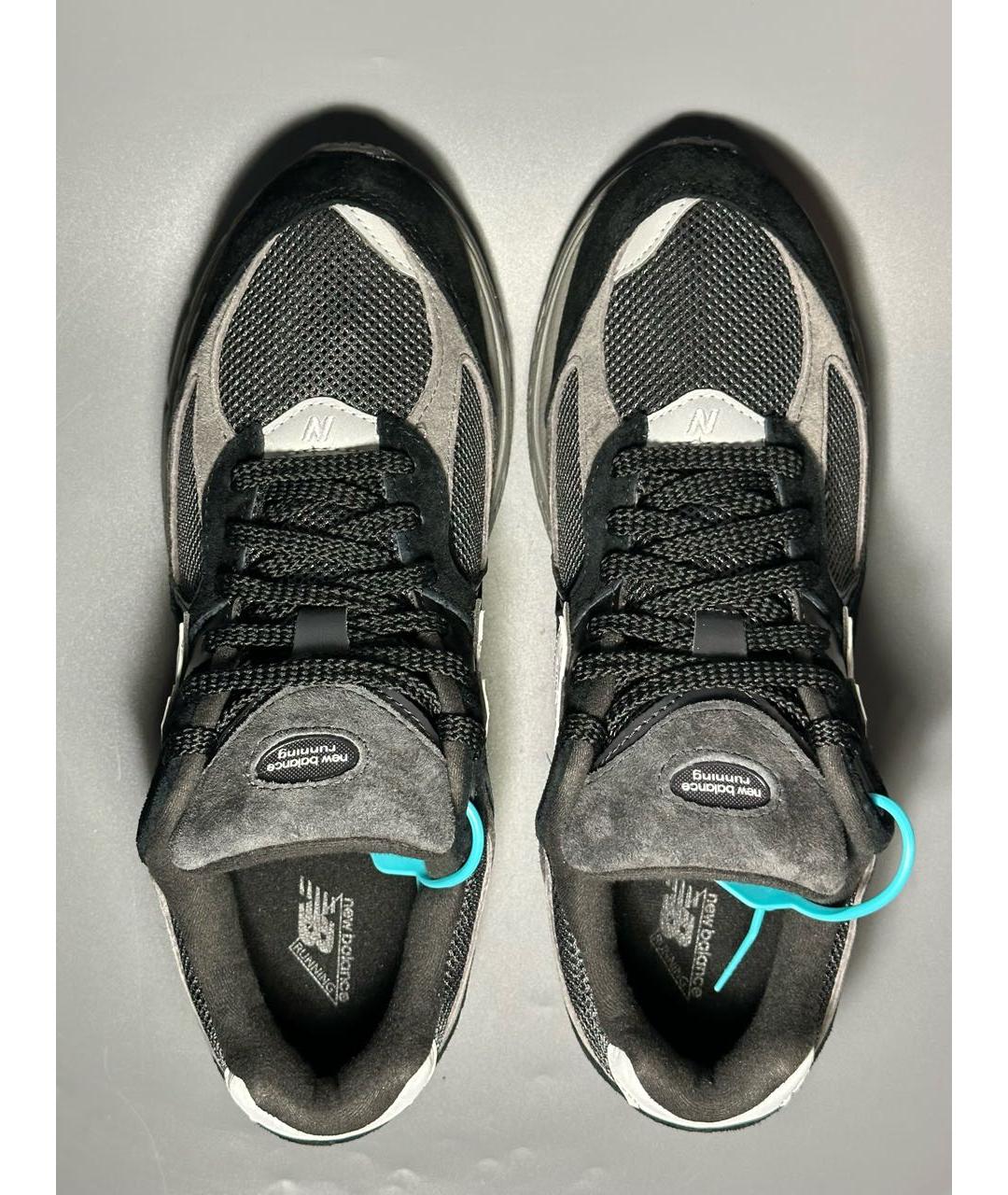 NEW BALANCE Черные замшевые низкие кроссовки / кеды, фото 3