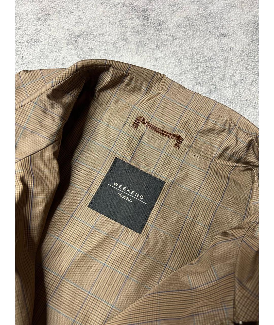 WEEKEND MAX MARA Коричневая полиэстеровая куртка, фото 7