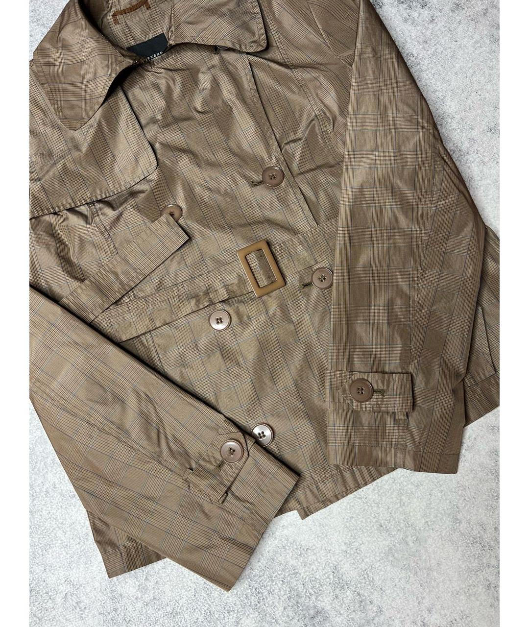 WEEKEND MAX MARA Коричневая полиэстеровая куртка, фото 5