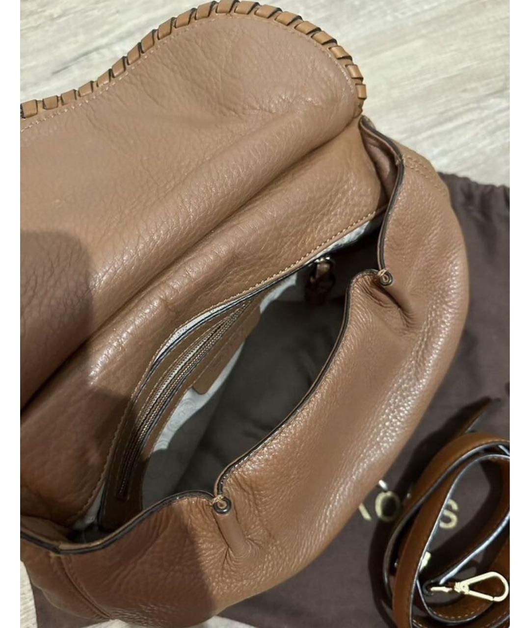 MICHAEL KORS Коричневая кожаная сумка через плечо, фото 4
