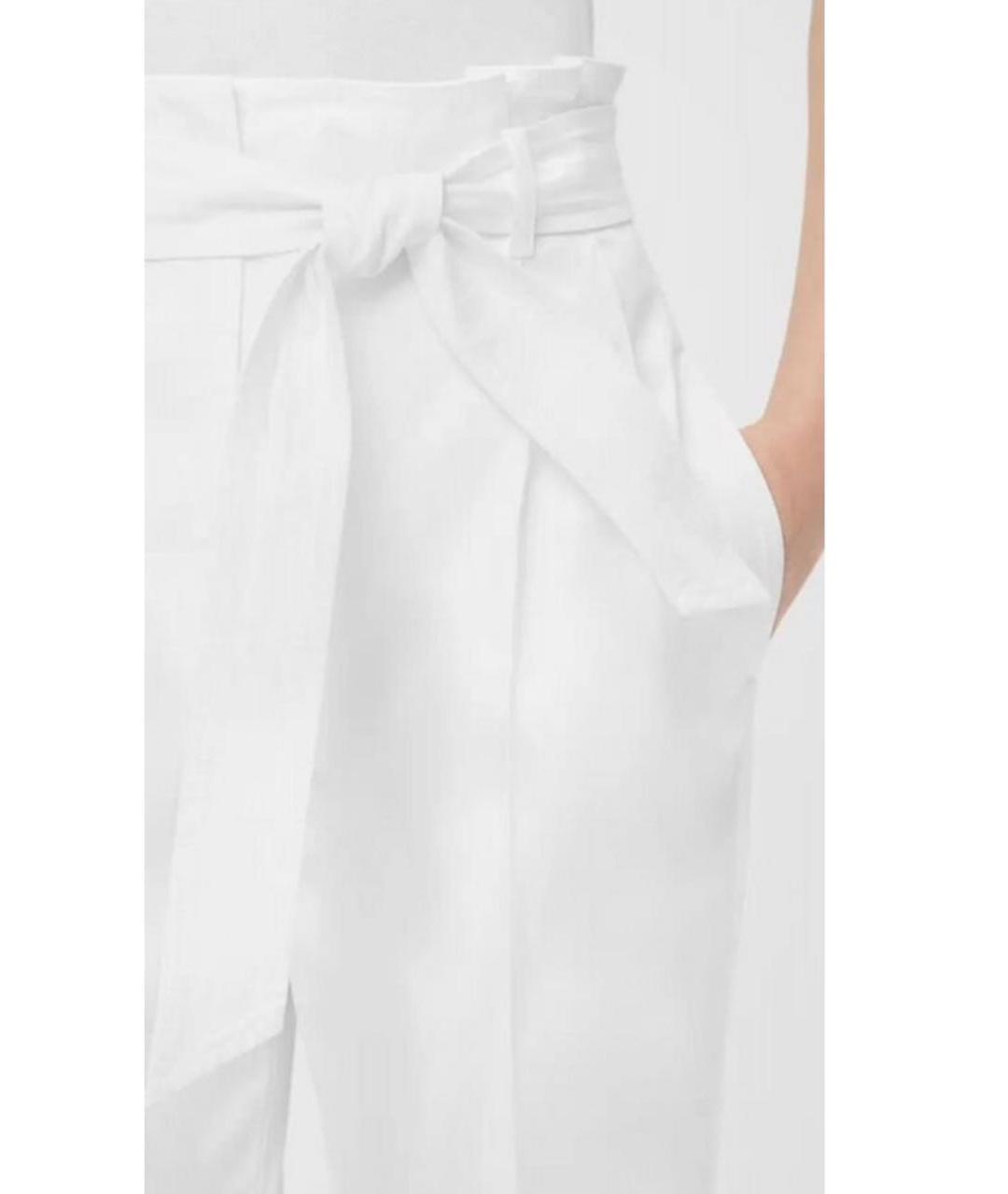 MAX MARA Белые хлопковые брюки узкие, фото 6