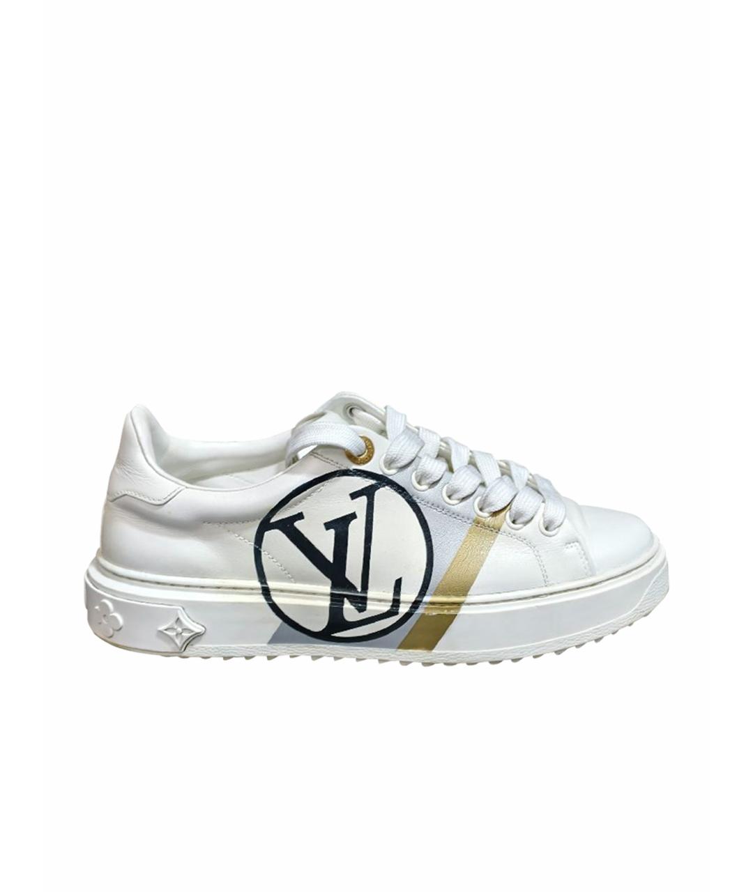 LOUIS VUITTON Белые кожаные кеды, фото 1