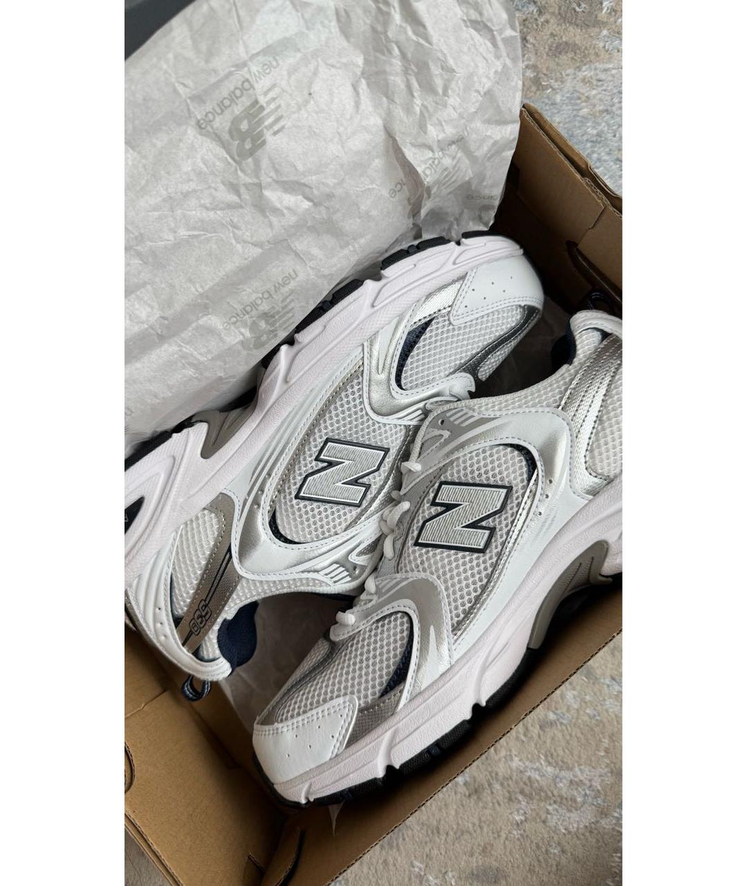 NEW BALANCE Белые кожаные высокие кроссовки / кеды, фото 7