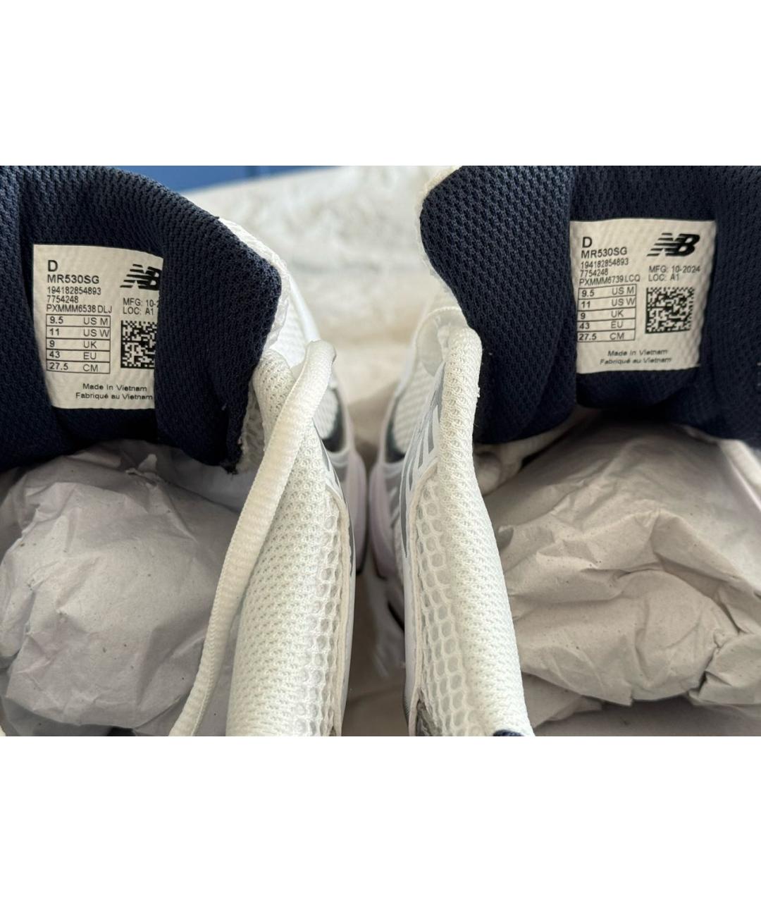 NEW BALANCE Белые кожаные высокие кроссовки / кеды, фото 5