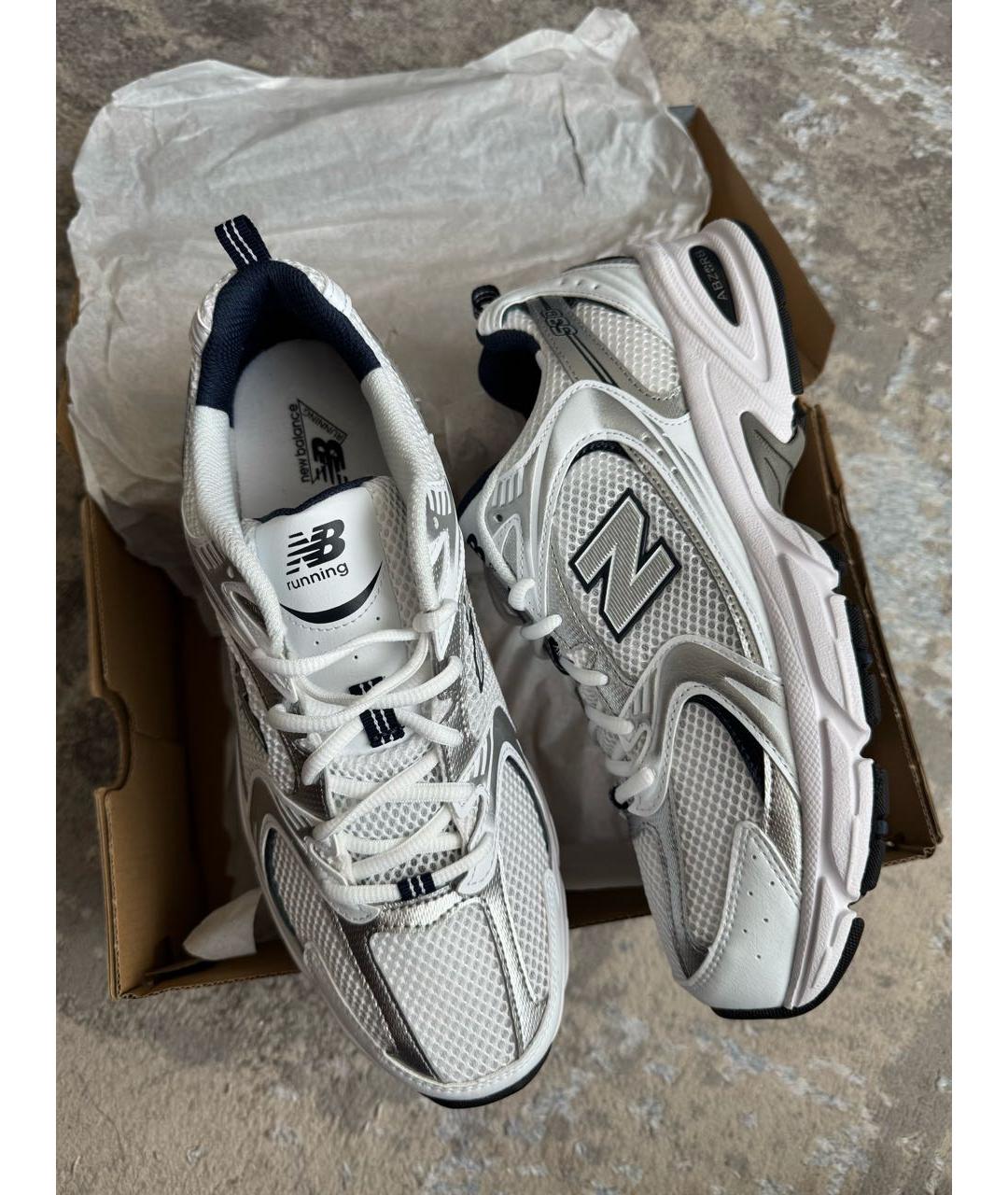 NEW BALANCE Белые кожаные высокие кроссовки / кеды, фото 8