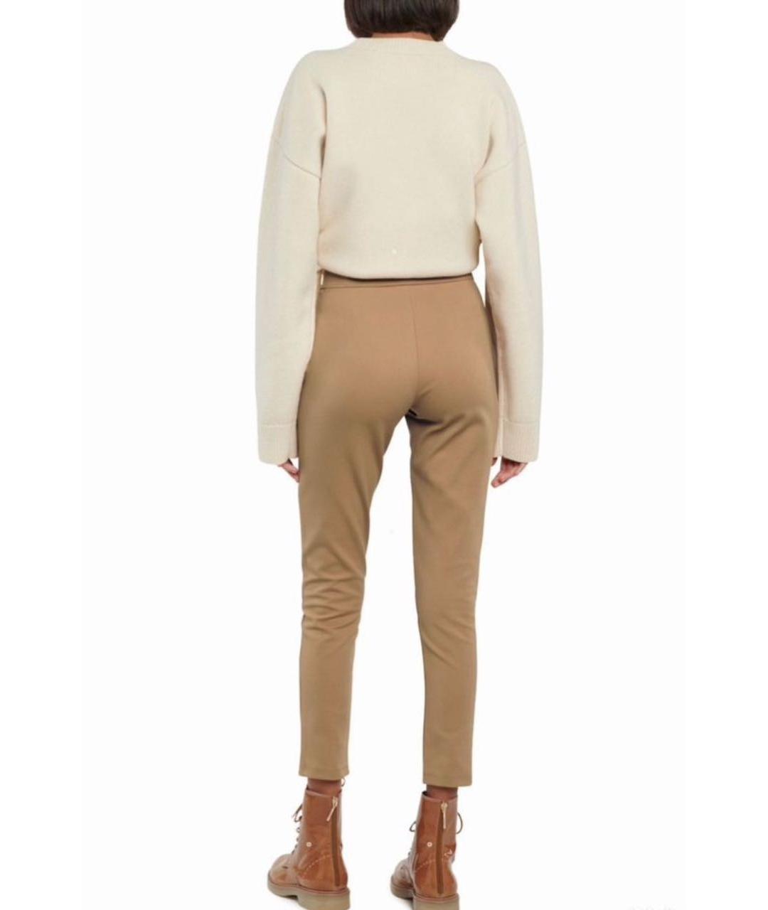 MAX MARA Коричневые полиамидовые леггинсы и велосипедки, фото 2