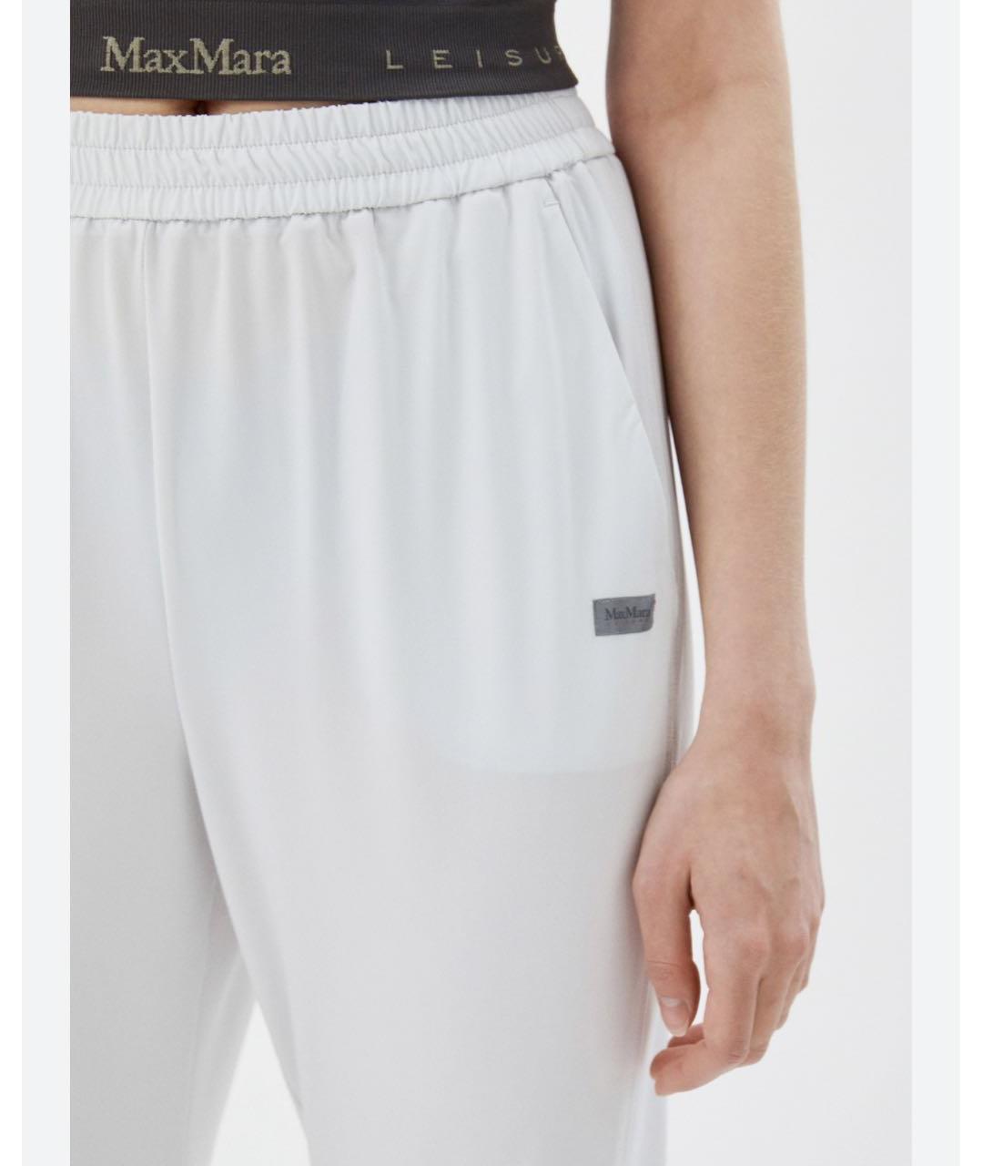 MAX MARA Белые хлопковые спортивные брюки и шорты, фото 7
