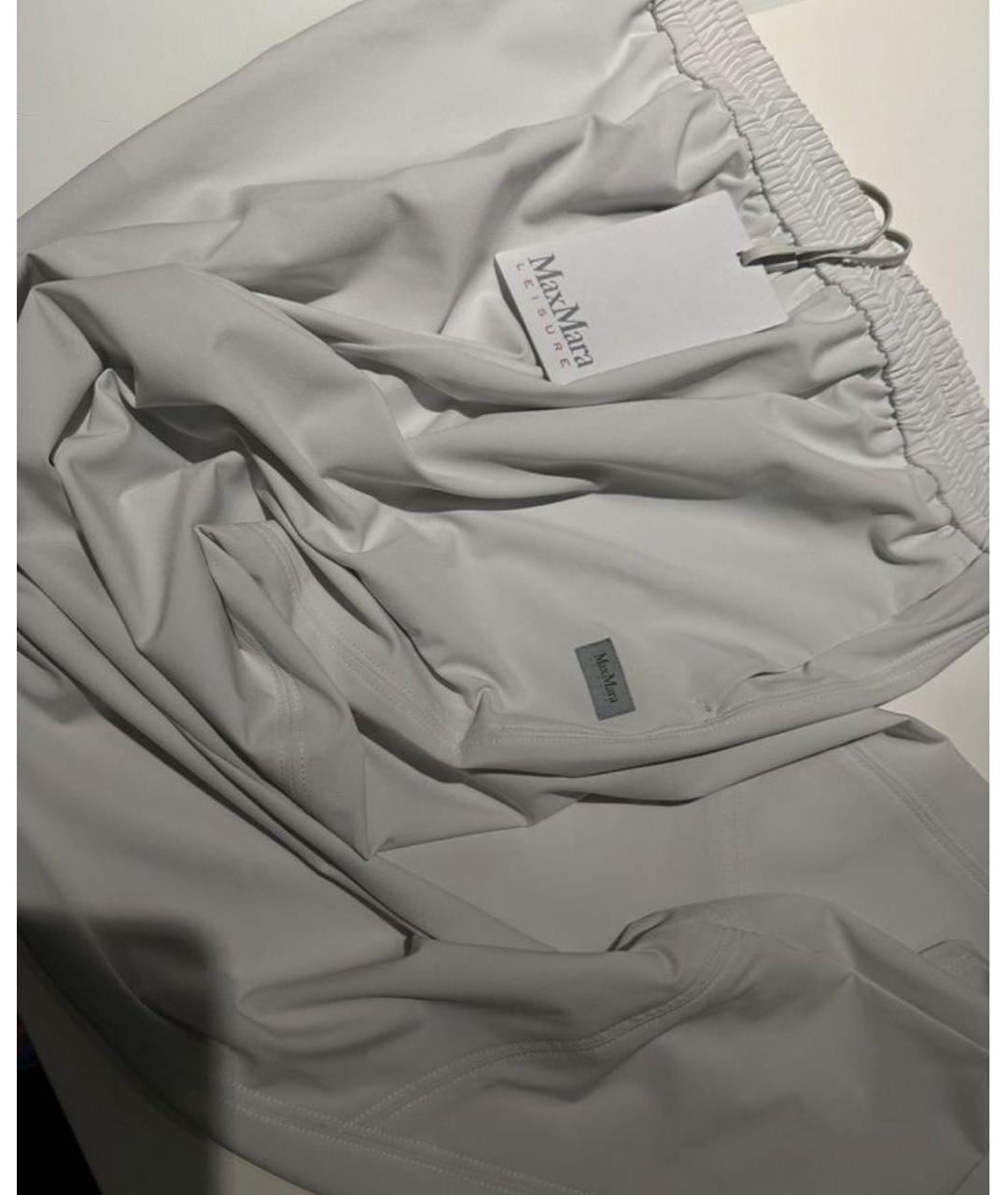 MAX MARA Белые хлопковые спортивные брюки и шорты, фото 6