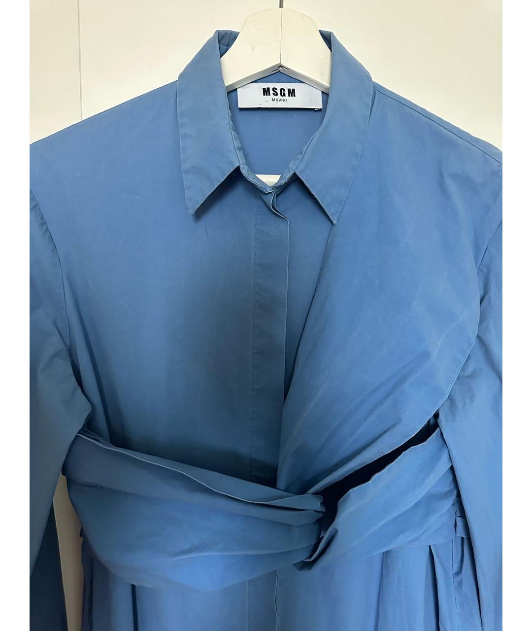 MSGM Синее хлопковое повседневное платье, фото 2