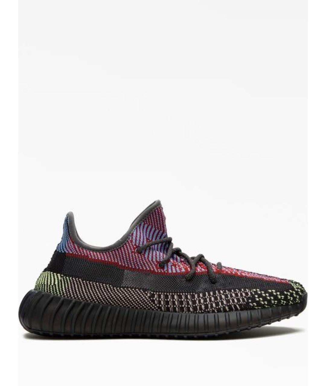 ADIDAS YEEZY Черные текстильные низкие кроссовки / кеды, фото 7