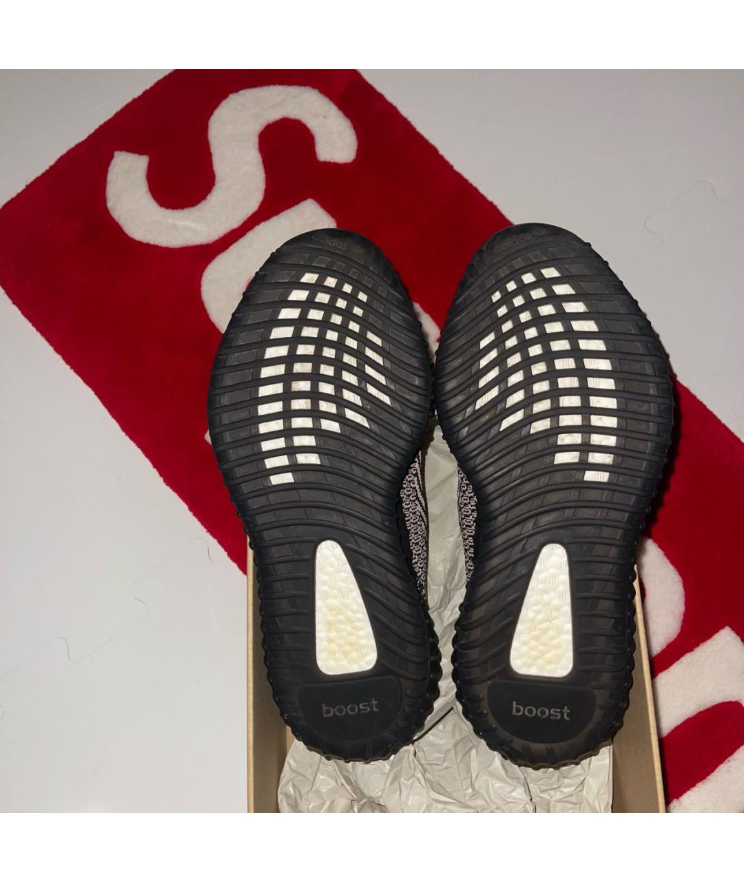 ADIDAS YEEZY Черные текстильные низкие кроссовки / кеды, фото 6